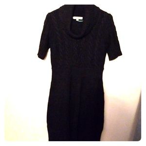 Loft Cowell Neck Gray Sweater Dress